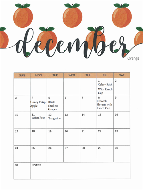 Dec FFVP Calendar